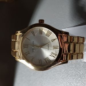 Mens structure gold watch